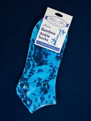 Blue Sky – Ladies Printed Ankle Socks Accessories Bamboo Blue Sky – Ladies Printed Ankle Socks Accessories Bamboo