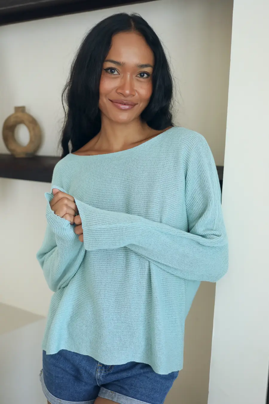 Echo Verde – Beach Comber Sweater – Linen/Organic Cotton Sweaters & Sweatshirts Designed in Canada Echo Verde - Beach Comber Sweater - Linen/Organic Cotton - Image 5