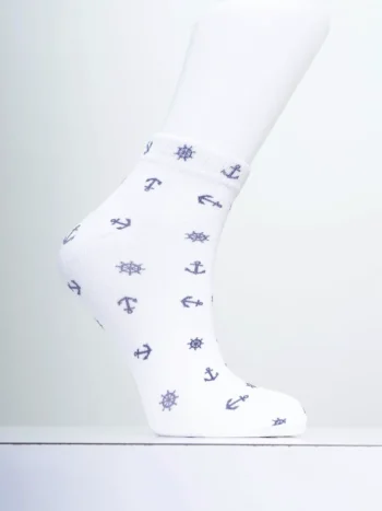 Blue Sky – Ladies Printed Ankle Socks Accessories Bamboo Blue Sky – Ladies Printed Ankle Socks Accessories Bamboo