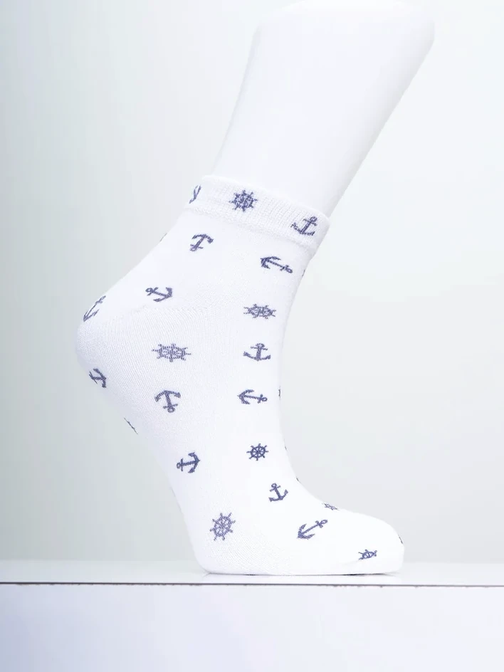 Blue Sky – Ladies Printed Ankle Socks Accessories Bamboo Blue Sky - Ladies Printed Ankle Socks - Image 3