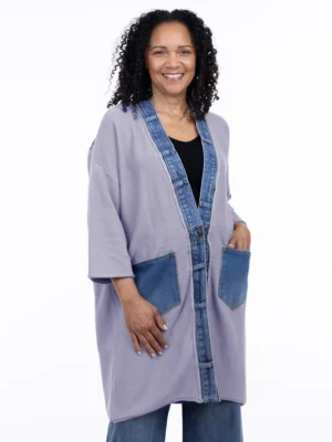 Love Cardigan Washed Lavendar