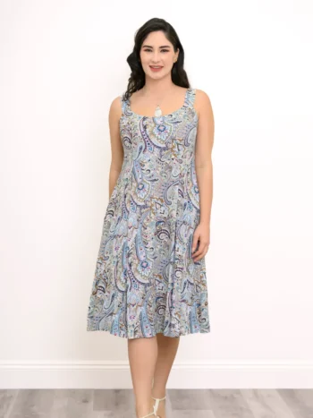 Blue Sky – Shauna Linen Bamboo Print Dresses & Tunics Bamboo Blue Sky – Shauna Linen Bamboo Print Dresses & Tunics Bamboo