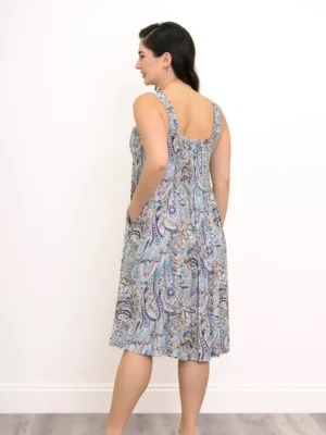 Blue Sky – Shauna Dress Print Dresses Bamboo