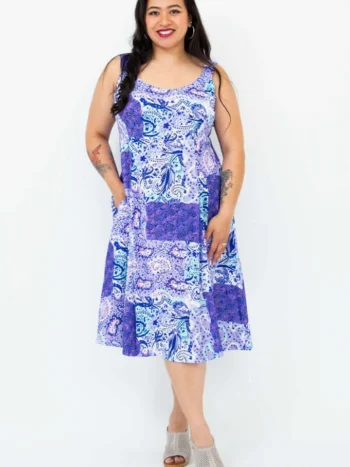 Blue Sky – Shauna Linen Bamboo Print Dresses & Tunics Bamboo Blue Sky - Shauna Linen Bamboo Print