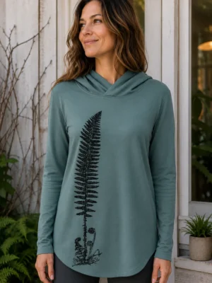 Pachena – Bamboo Shirttail Hoodie Sweaters & Sweatshirts Bamboo