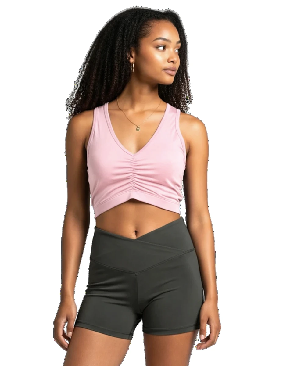 Om Grown – Sidney Ruched Bralette Tees & Tanks Designed in Canada Om Grown - Sidney Ruched Bralette