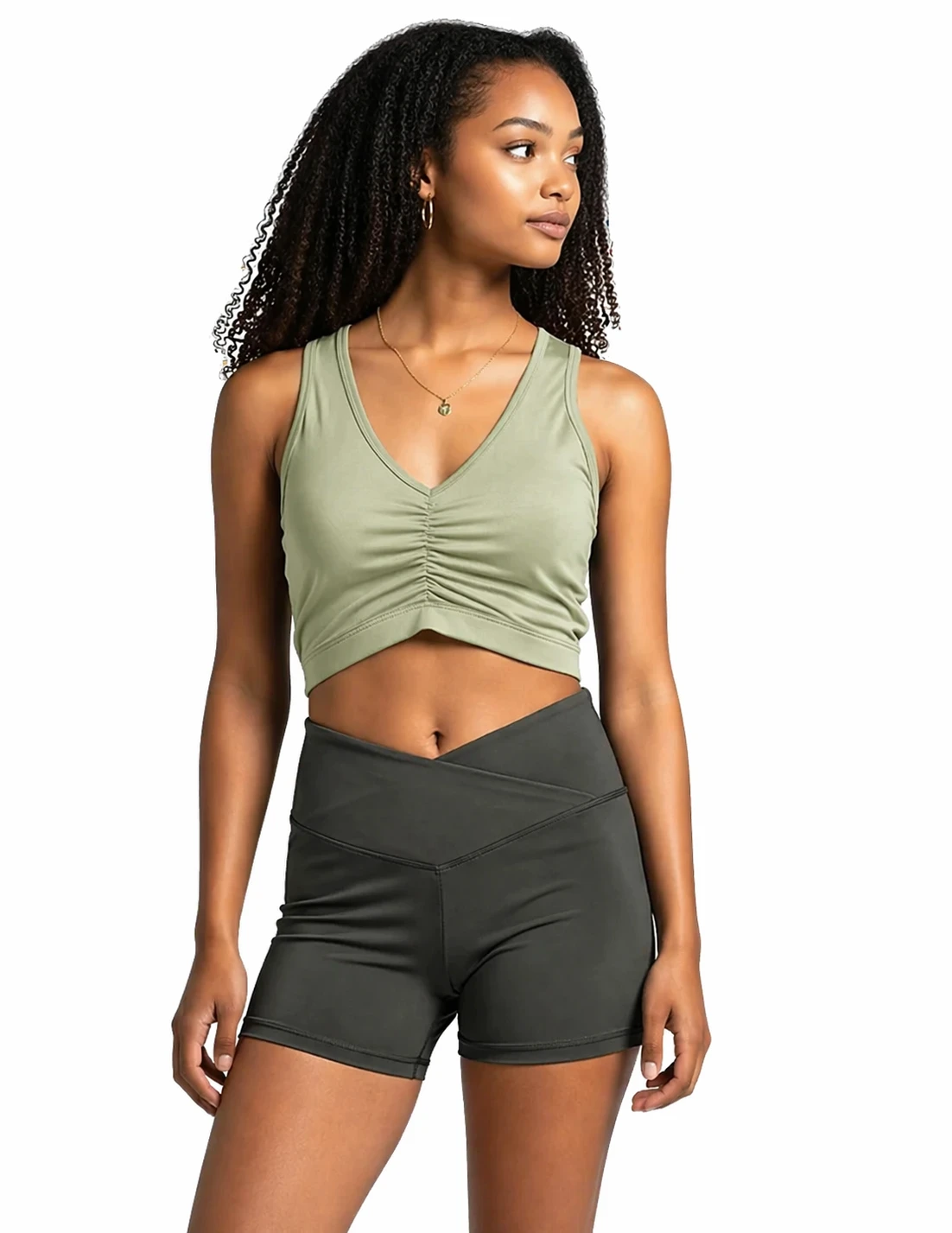 Om Grown – Sidney Ruched Bralette Tees & Tanks Designed in Canada Om Grown - Sidney Ruched Bralette - Image 3