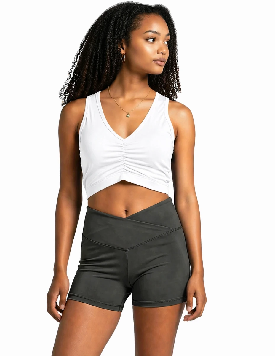 Om Grown – Sidney Ruched Bralette Tees & Tanks Designed in Canada Om Grown - Sidney Ruched Bralette - Image 6