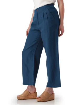 Aventura – Leni Wide Leg Ankle Pant Pants 100% linen