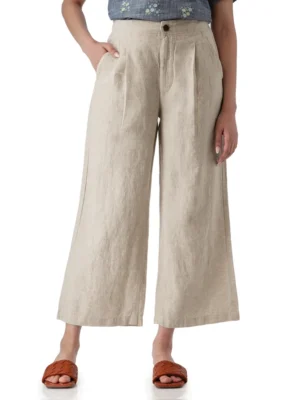 Aventura – Leni Wide Leg Ankle Pant Pants 100% linen