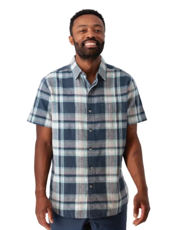 Old Ranch – Porter Button Front Plaid Shirt Men Fair Trade