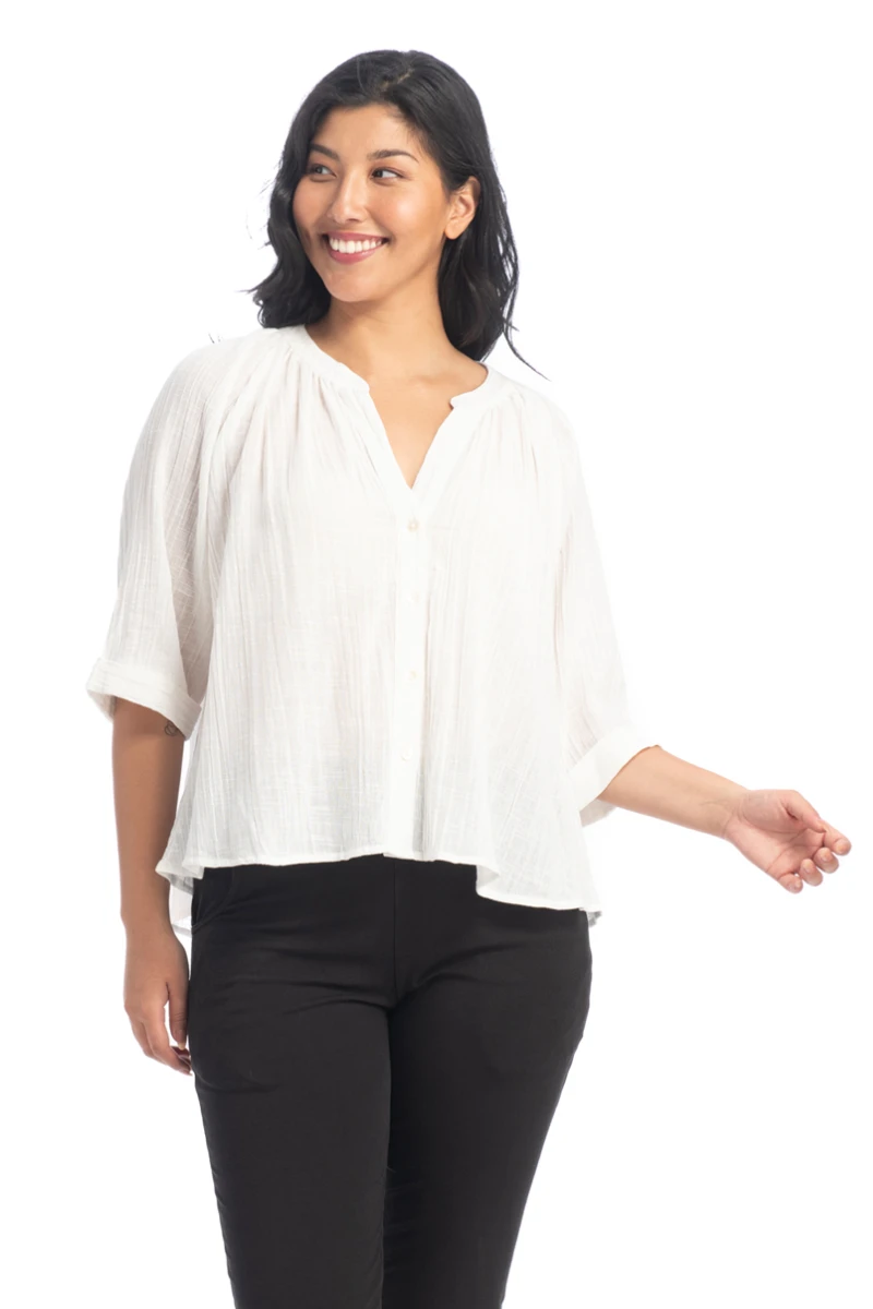 Alchemy Fashions – Breeze Gauze Button Top Tops & Blouses Alchemy Fashions Alchemy Fashions - Breeze Gauze Button Top