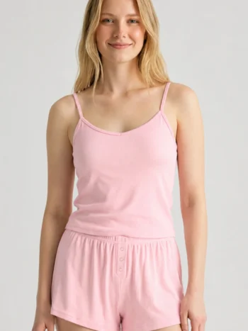 Om Grown – Shelly Rib Tank Sleepwear Designed in Canada
