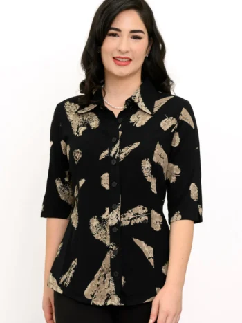 Blue Sky – Lorine Top – Print Tops & Blouses Bamboo Blue Sky – Lorine Top – Print Tops & Blouses Bamboo