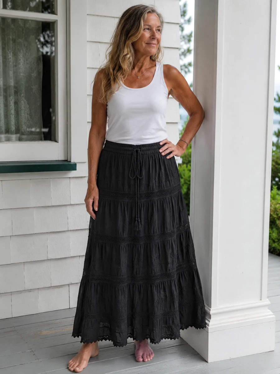 Shalimar – Skirt Long Organic Cotton Skirts & Shorts Fair Trade Shalimar - Skirt Long Organic Cotton - Image 2