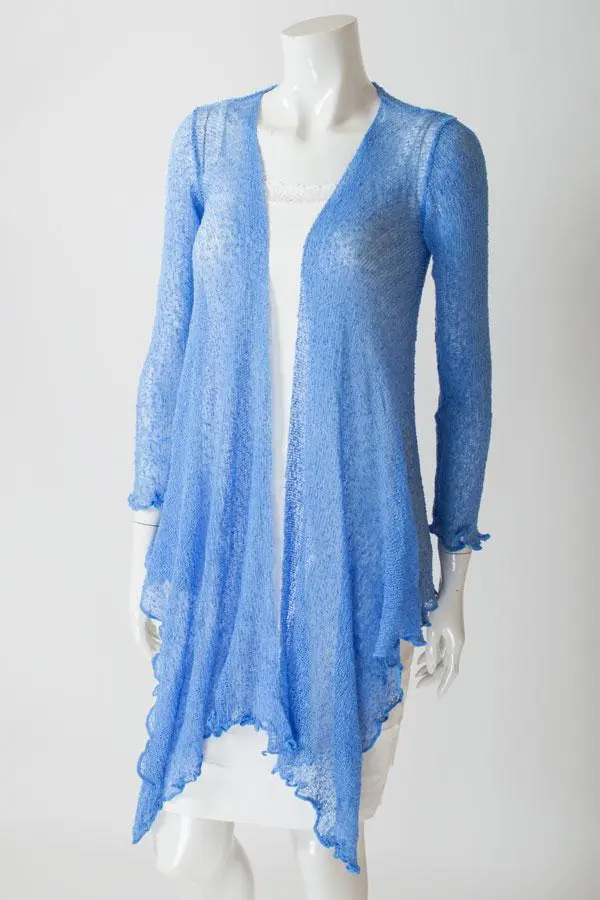 Blue Sky – Long Shrug Cardigans & Jackets Bamboo Blue Sky - Long Shrug - Image 4