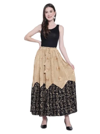Shalimar – Skirt Bamboo Long V-Border Skirts & Shorts Bamboo