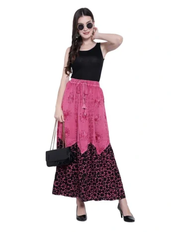 Shalimar – Skirt Bamboo Long V-Border Skirts & Shorts Bamboo