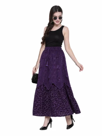 Shalimar – Skirt Bamboo Long V-Border Skirts & Shorts Bamboo
