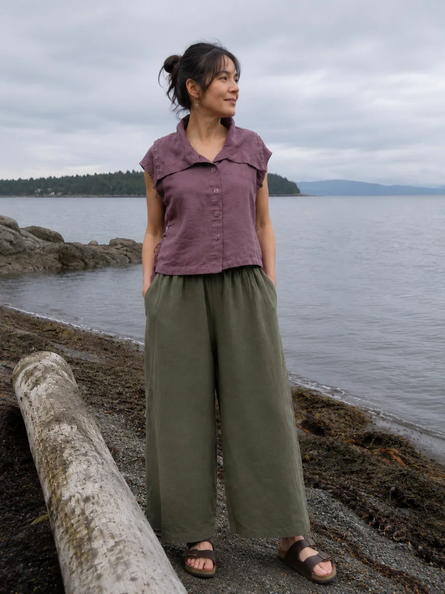 Bryn Walker โ Irene Vest โ Pacific Cotton Cardigans & Jackets Bryn Walker Bryn Walker - Irene Vest - Pacific Cotton