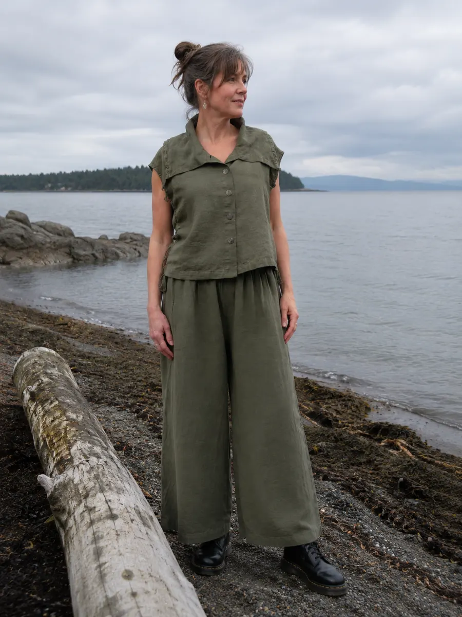 Bryn Walker โ Flood Pants Heavy Linen Pants & Capri Pants Bryn Walker Bryn Walker - Flood Pants Heavy Linen