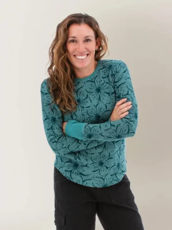 Aventura – Sylvan Floral Thermal Long Sleeve Top Sweaters & Sweatshirts Aventura Aventura - Sylvan Floral Thermal Long Sleeve Top