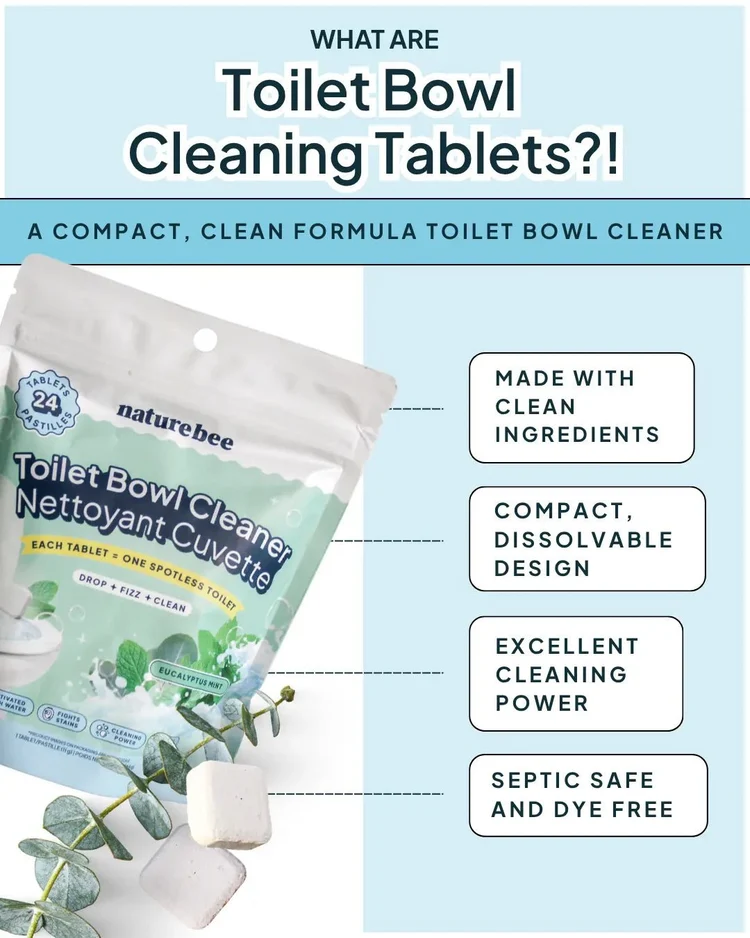 Nature Bee – Toilet Cleaning Tablets 24ct Household Household Cleaners Nature Bee - Toilet Cleaning Tablets 24ct - Image 3