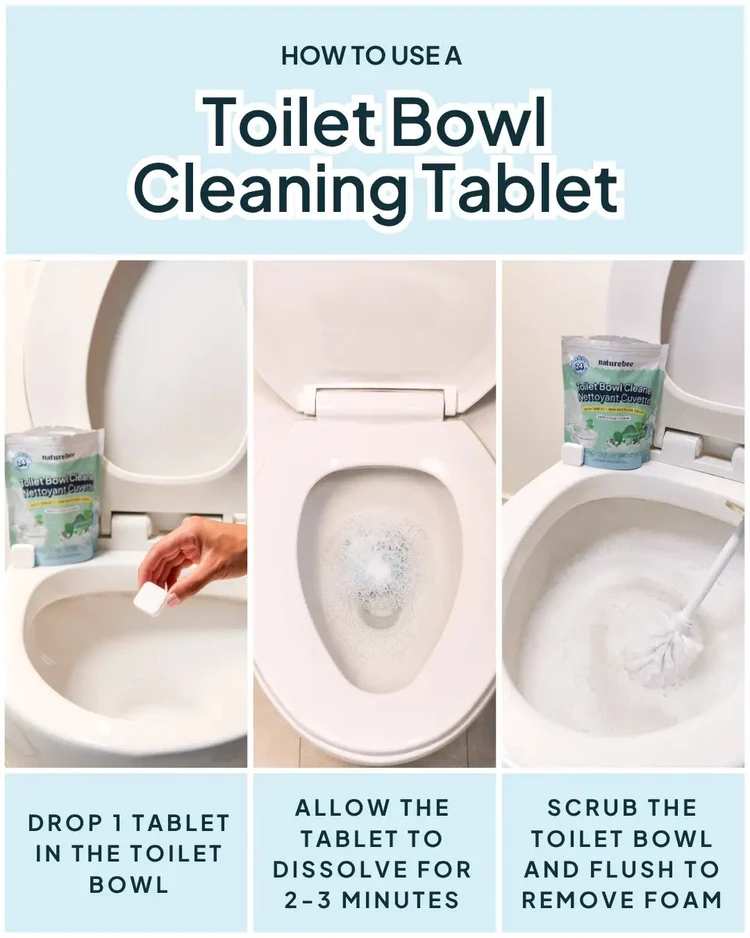 Nature Bee – Toilet Cleaning Tablets 24ct Household Household Cleaners Nature Bee - Toilet Cleaning Tablets 24ct - Image 5