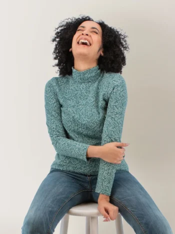 Old Ranch - Mariela Organic Print Turtleneck