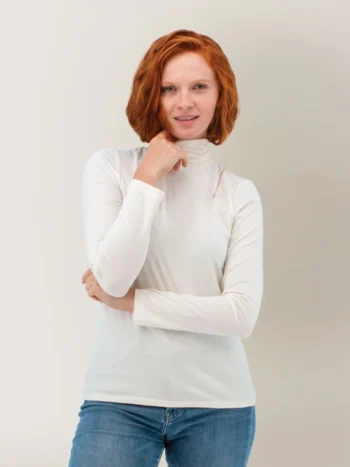 Old Ranch – Mariela Organic Solid Turtleneck Tops & Blouses Fair Trade