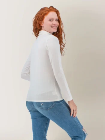 Old Ranch – Mariela Organic Solid Turtleneck Tops & Blouses Fair Trade