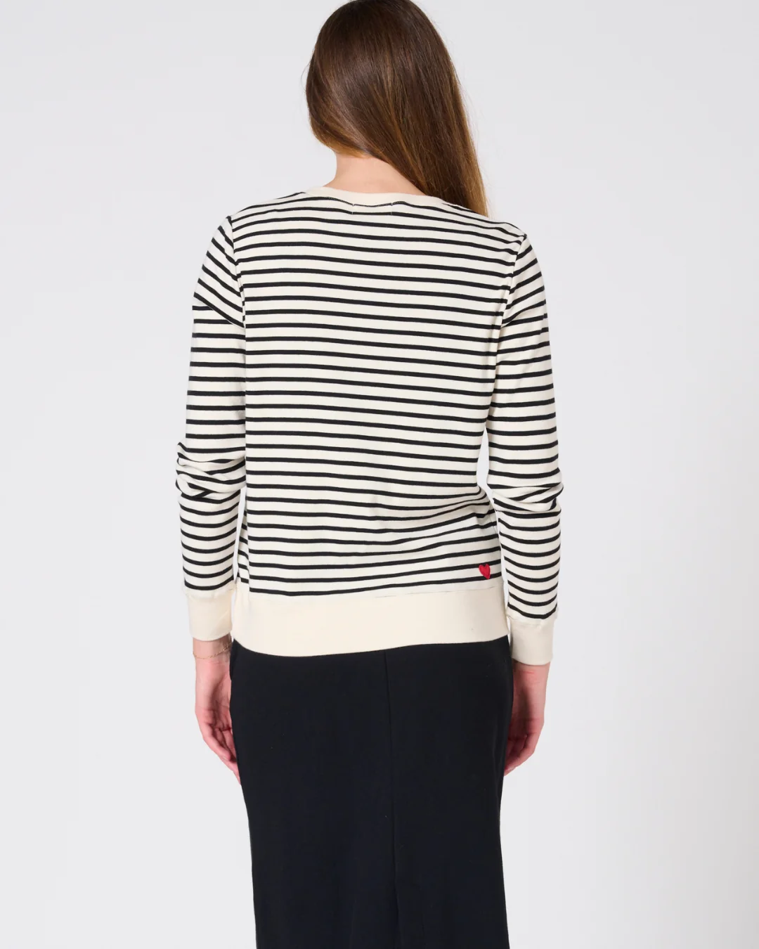 Preloved – Martina Stripe V-Neck Top Tees & Tanks Cotton Preloved - Martina Stripe V-Neck Top - Image 3