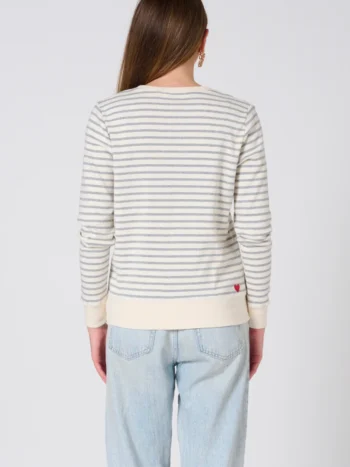 Preloved – Martina Stripe V-Neck Top Tees & Tanks Cotton Preloved – Martina Stripe V-Neck Top Tees & Tanks Cotton
