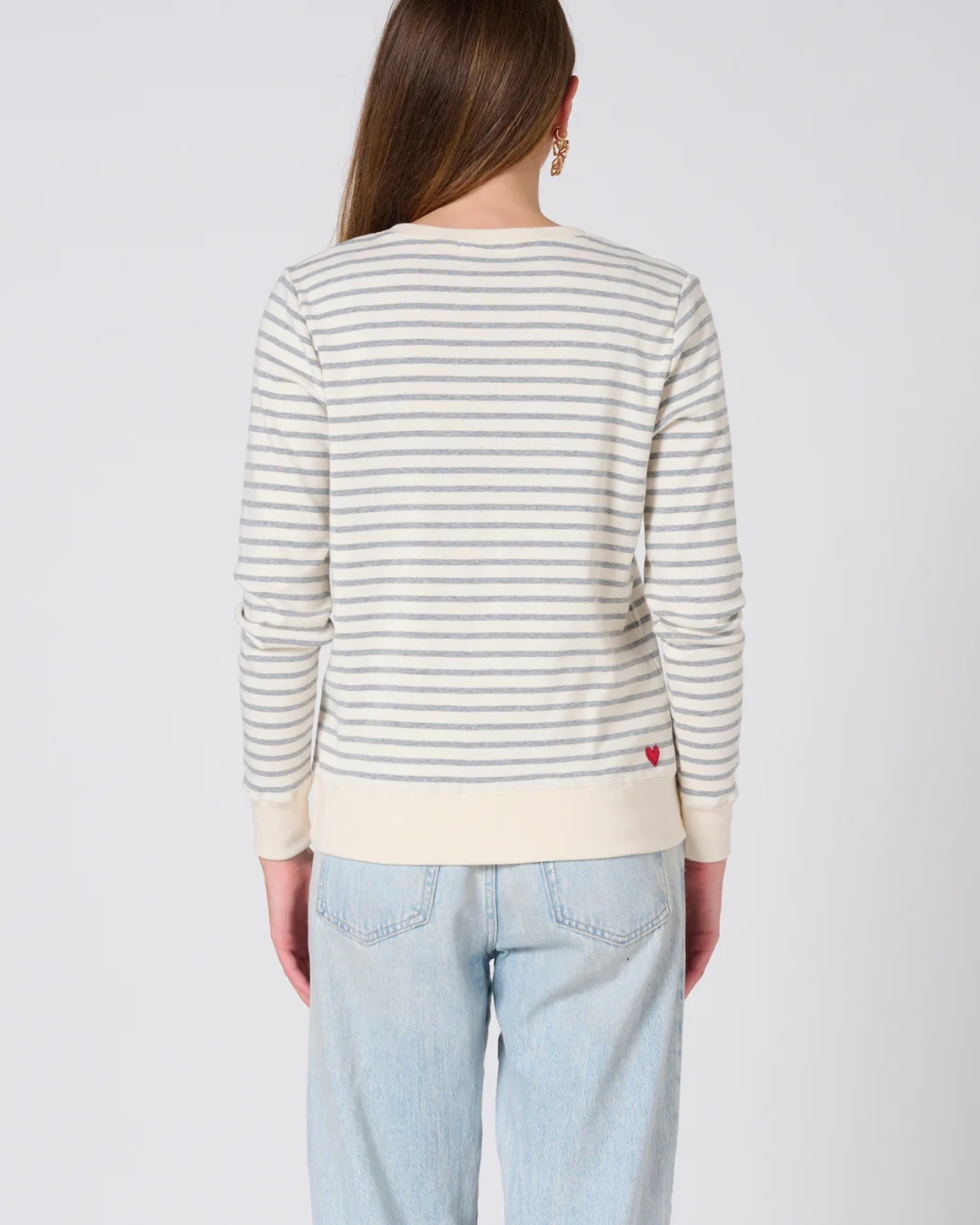 Preloved – Martina Stripe V-Neck Top Tees & Tanks Cotton Preloved - Martina Stripe V-Neck Top - Image 5