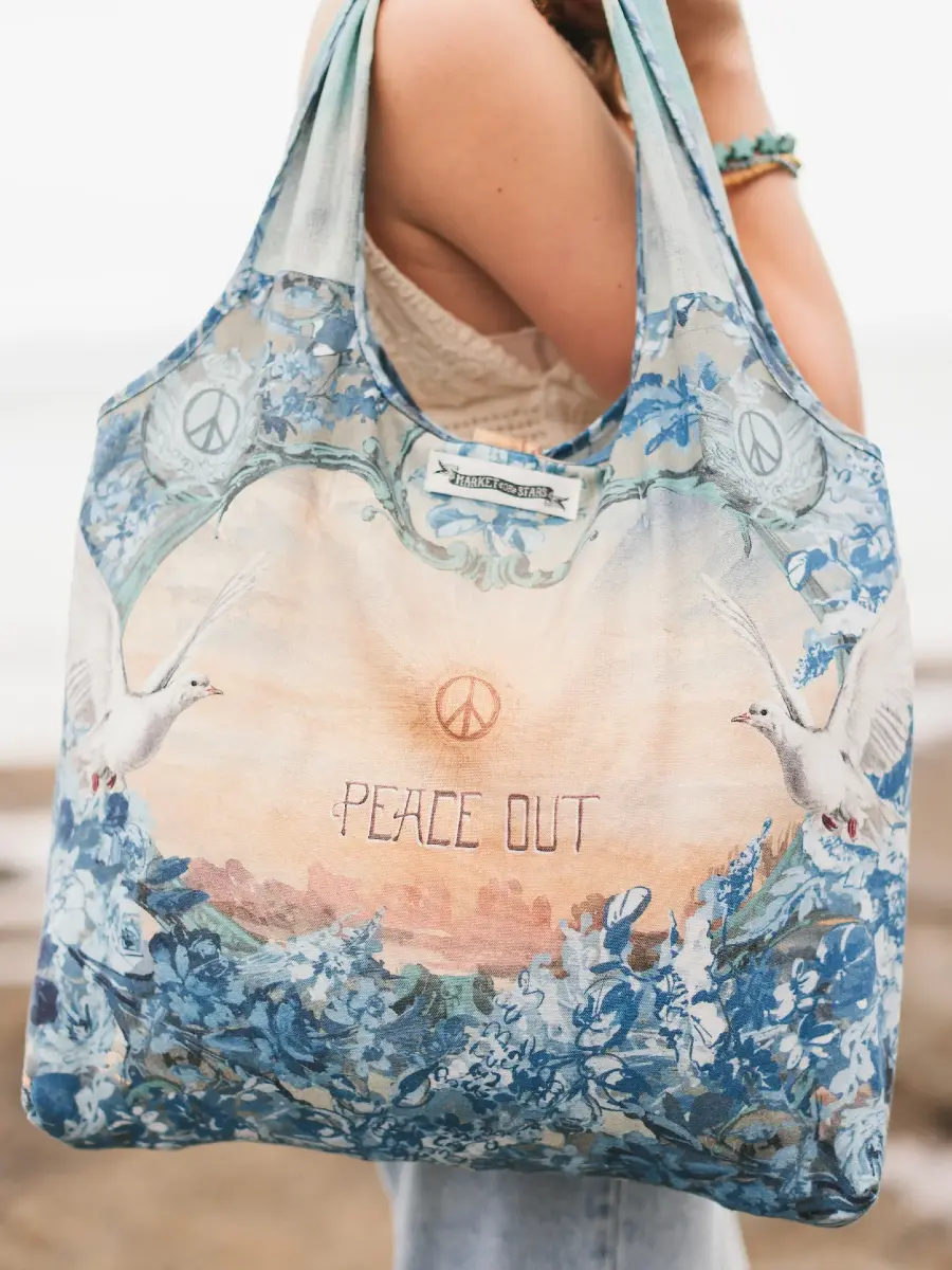 Market of Stars – Tote – Peace Out Accessories Designed in Canada Market of Stars - Tote - Peace Out - Image 3